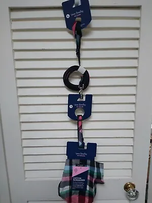 Vera Bradley Pet Leash Collar And Bandana In Ribbons Plaid Small • $60