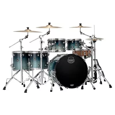 Mapex SR628XU Saturn Studioease 5pc Shell Pack With 22  Kick - Teal Blue Fade • $2099