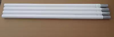 UNUSED MILITARY White 4' Heavy Duty ALUMINUM Antenna Mast Sections Lot Of 4 • $79.95