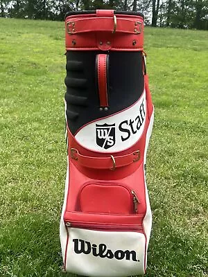 Vintage Wilson Staff Golf Bag 3 Way Divider Made In USA No Strap Cart Bag • $120