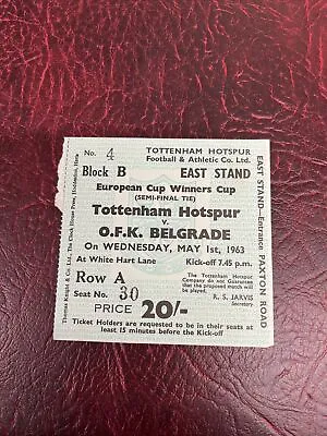 £30 • Buy Tottenham Hotspur V O F K Belgrade Semi Final European Cup Ticket