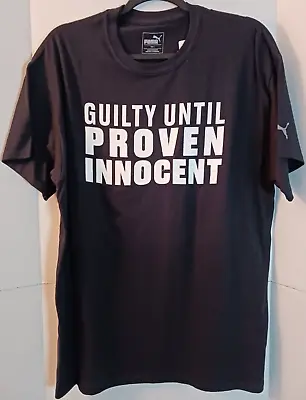 Puma Men's T-shirt Meek Mill  GUILTY UNTIL PROVEN INNOCENT  Black Size L • $20.99