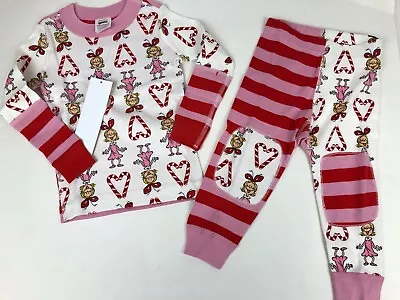 Hanna Andersson Dr Seuss Cindy Lou Who Candy Cane Long Johns Pajamas Mix It Up • $79.99