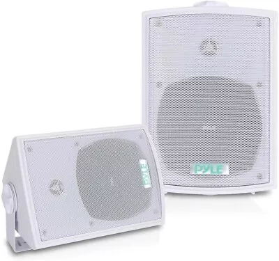 ⭐pyle 250w Waterproof Marine Outdoor Box Speakers Boat Garden White Free Post⭐ • £39.95