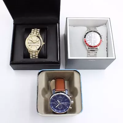 Fossil Fenmore Timex Waterbury & JBW Cristal 39 Wristwatches Lot Of 3 • $149.98