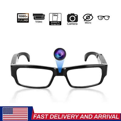 1080P HD Camera Glasses 1080P Hidden Eyeglass Sunglasses Cam Eyewear DVR US • $38.89