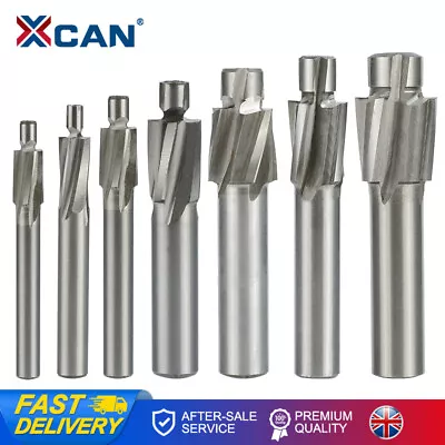 7Pcs M3-M12 Pilot Slotting Tool Counterbore End Mill Cutter HSS Slot Drill Bit • £26.15