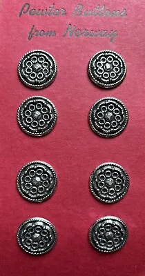 Vintage Pewter Buttons! Tinn-Per Made In Norway 🇳🇴 • $19.50