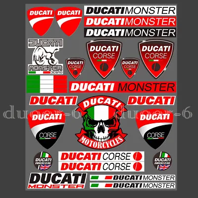 Motorcycle Fuel Tank Emblem Decals For Ducati Monster Bike Badge Racing Stickers • $13.90