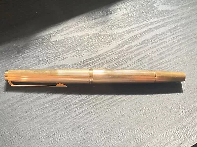 Vintage Montblanc Fountain Pen No 124  Gold Plated Striped 18k Nib • $250