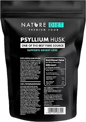 Nature Diet - Psyllium Husk 1000 G | Source Of Fibre | Digestion | Detox  • £15.79