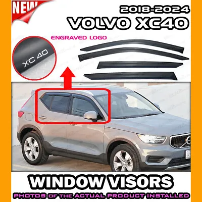 WINDOW VISORS For 2019 → 2024 Volvo XC40 / RAIN GUARD VENT SHADE DEFLECTOR • $42.98