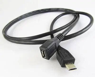 1 Set 1m Extension Data Cable Micro USB 5pin Male To Female Straight Cable • $2.21