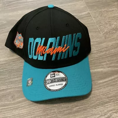 Miami Dolphins New Era 39THIRTY 2022 NFL Draft Hat Black Men’s Size: L/XL • $18.40