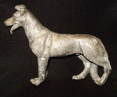 Vintage Aluminum Silver Metal German Shepherd Alsatian Dog Figurine Statue MARK • $3