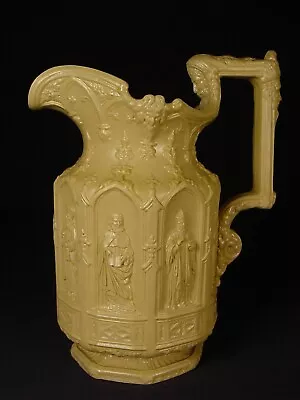 Very Rare 1842 Gothic Arch Apostles Pitcher Yellow Ware Mint • $675