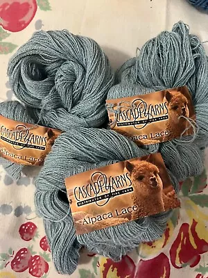 Cascade Baby Alpaca Lace Lt Blue Not Grey 437 Yards Per Skein • $18