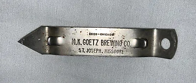 Vintage M. K. Goetz Brewing Country Club Beer Metal Can/Bottle Opener Missouri • $10