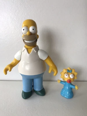 £12.99 • Buy Simpsons Playmates Figures Homer & Maggie - World Of Springfield (S286)