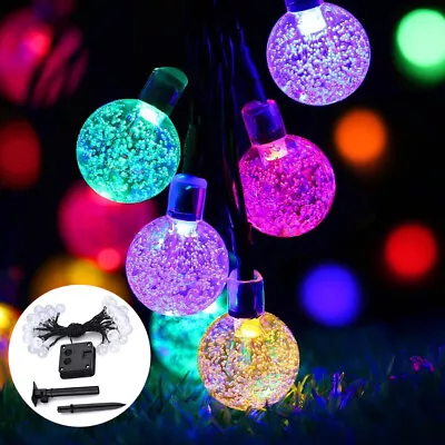 Solar String Lights LED Bulb Warm White Bubble Lamp Decor For Garden Yard Party • $15.99