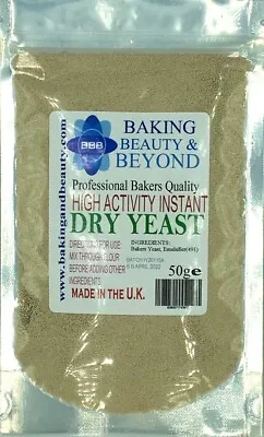 Baking Beauty And Beyond 50g Instant Dry Yeast For Bread Cake BUY 2 GET 1 FREE • £2.99