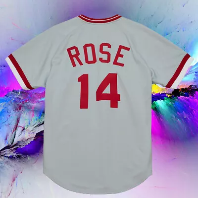 Pete Rose Cincinnati Reds 1975 Jersey Throwback Stitched  Large  • $39.99