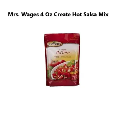 Pack Of 3- Mrs. Wages Create Your Own HOT Salsa Mix In 4 Oz. Packets   • £18.31