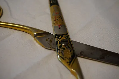 Vintage C.V. Heljestrand Gold Plated Floda Scissors Eskilstuna Sweden (rare) • $149.99