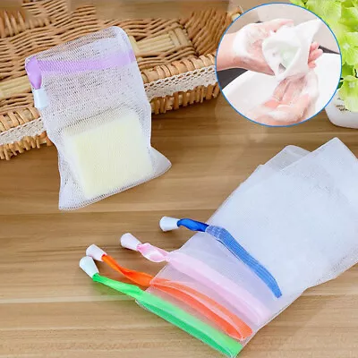 10x Soap Saver Bag Suds Bubbles Maker Sack Sock Pouch Holder Mesh Net Bag • $5.20