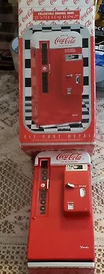 Coca Cola Die Cast Mini Vending Machine 1994 Musical Coin Bank Vendo CK 42525 ** • $24.95