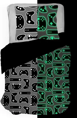 Glow-in-the-Dark Video Game Comforter Set - Super Soft Kids Bedding • $47.33