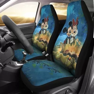 Mickey Minnie Mouse And Pluto Go Camping Mouse Couple Love Car Seat Covers • $49.45