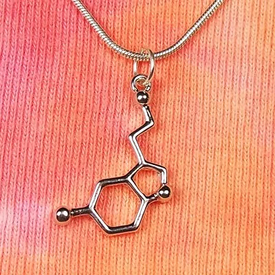 Serotonin Molecule Necklace Or Earrings Mood Sleep Memory Chemistry Charm Gift • $32.99