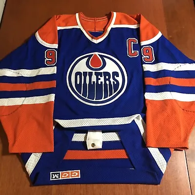 $1250 • Buy CCM Authentic Wayne Gretzky Edmonton Oilers Small Block Mesh NHL Jersey Blue 52