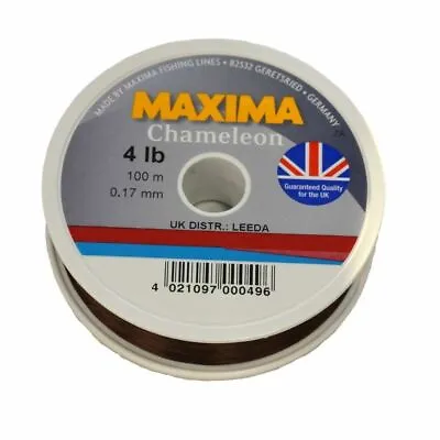 New MAXIMA Chameleon Fishing Line 100m 2.5 3 4 5 6 8 10+ Lb Brown Mono UK • $6.93