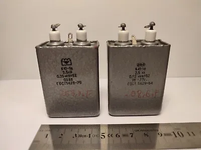 0.25 UF + 0.22 UF 2.5 KV HIGH VOLTAGE PULSE PAPER IN OIL PIO CAPACITOR K41-1a • $18