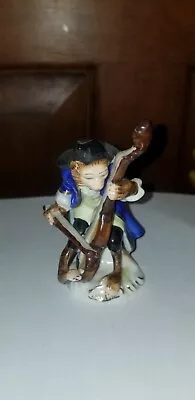 Vintage Antique Sitzendorf Dresden German Porcelain Monkey Band Cello Player • $44.99