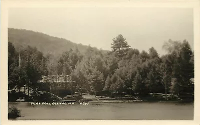 RPPC Postcard Vilas Pool Alstead NH Cheshire County #201 Cabin Beach • $11.09