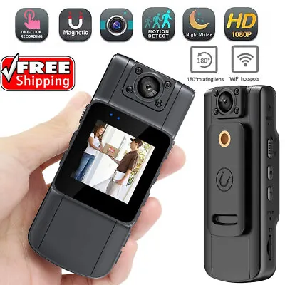 2K 1080P Audio Video DVR IR Night Cam HD WIFI Camcorder Mini Police Body Camera • $29.26