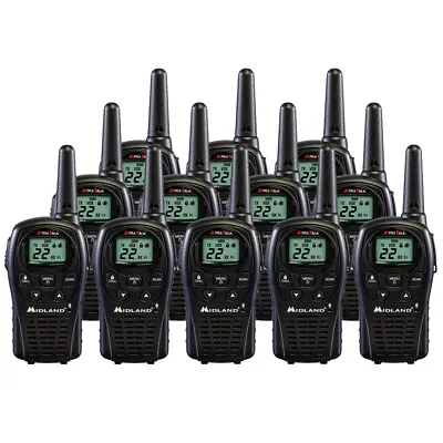 Midland LXT500VP3 FRS Two Way Radios  - 12 Pack Bundle W/ Chargers • $287.94