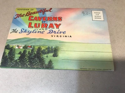 $5 • Buy Virginia VA Luray Caverns Vintage Postcard Booklet