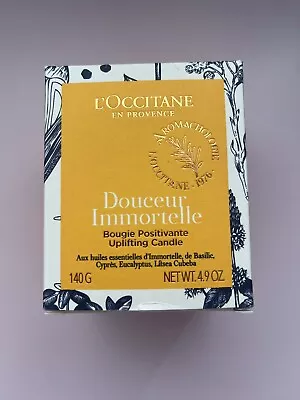 L’Occitane Immortelle Uplifting Candle 140g 100% Vegetable Wax Brand New RRP£22 • £12.50