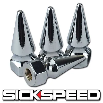 4pc Sickspeed Spiked Bolt For Engine Bay Dress Up Kit 10x1.25 P4 Chrome • $9.95