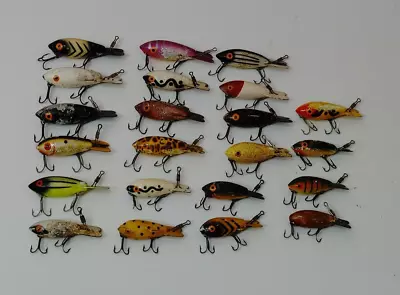 (22) Vintage Bomber Used Fisher Painter Beater Fishing Lures Lot Of 22 • $22.50