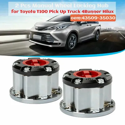 2x  Manual Wheel Locking Hub For Toyota T100 Pick Up Truck 4Runner Hilux • $118