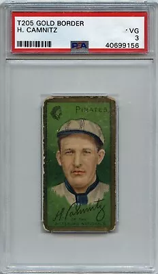 Howard Camnitz 1911 T205 Gold Border - Piedmont Back - PSA 3 • $65