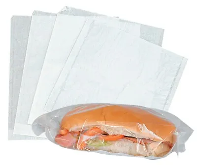 £0.99 • Buy Film Front Food Bags White Paper Back Window Sandwich Bags Various Sizes & Qty
