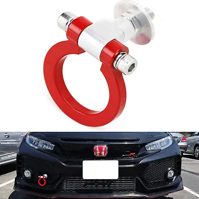 Full Metal Universal Fit Red Track Racing Style Tow Hook Ring Appearance Kit • $11.69