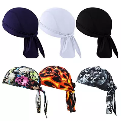 Cooling Skull Cap Helmet Liner Dew Rag Sweat Wicking Beanie Cap Head Wrap Hat • $6.99