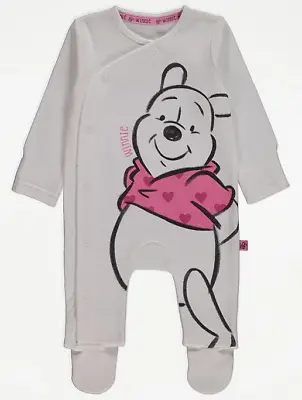 £8.75 • Buy Disney Baby Girls Winnie The Pooh Sleepsuit Babygrow 0-3 Months BNWT